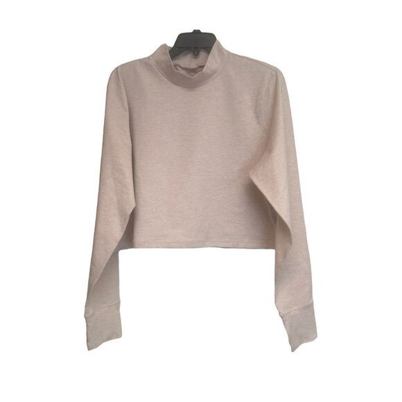 Offline by Aerie Beige Long Sleeve Mock Turtleneck Cropped Top Size XXL - Picture 1 of 4